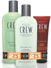 Парфумерія, косметика Набір - American Crew Citrus Mint (shmp/250ml + hair/cr/125ml + cond/250ml)