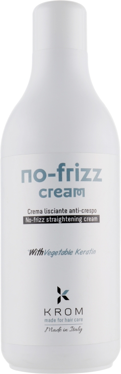 Крем з рослинним кератином для випрямлення волосся - Krom No-Frizz Cream — фото N1