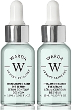 Набір - Warda Skin Hydration Boost Hyaluronic Acid Eye Serum (eye/serum/2x15ml) — фото N1