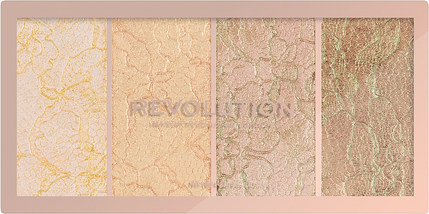 Палетка хайлайтеров - Makeup Revolution Vintage Lace Highlighter Palette — фото N2