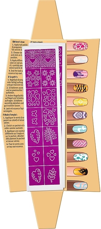 Трафарети для нігтів із креативним дизайном - Essence Nail Art Stencils