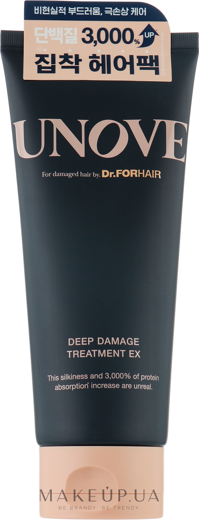 Протеїнова маска для пошкодженого волосся - Dr.FORHAIR Unove Deep Damage Treatment EX — фото 207ml