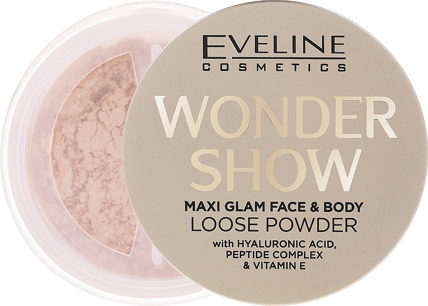 Розсипчаста пудра для обличчя та тіла - Eveline Cosmetics Wonder Show Maxi Glam Face & Body Loose Powder — фото N1