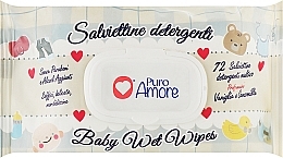 Салфетки влажные для детей с ароматом ванили, 72 шт. - Puro Amore — фото N1