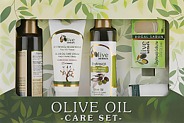 Парфумерія, косметика SALE Set - Selesta Senses Olive Oil Care Set (shm/200ml + sh/gel/200ml + cr/100ml + soap/100g + glove) *