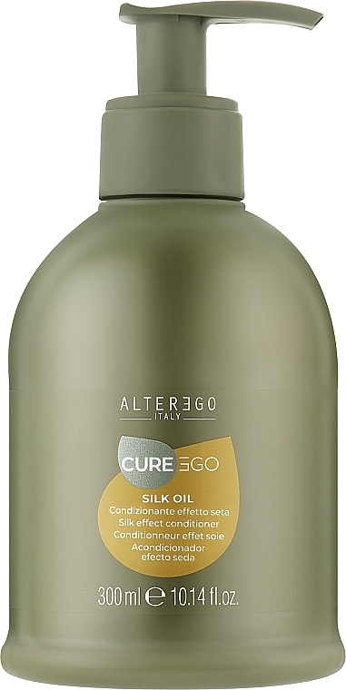 Кондиціонер для неслухняного та в'юнкого волосся - Alter Ego CureEgo Silk Oil Silk Effect Conditioner — фото N1