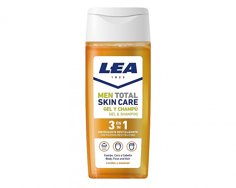 Гель для душу 3 в 1 відновлювальний - Lea Men Total Skin Care Energizing Revitalizing Shower Gel&Shampoo — фото N1