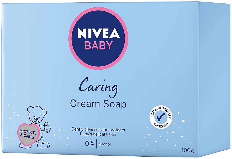 Детское крем-мыло - NIVEA Baby Caring Cream Soap — фото N1