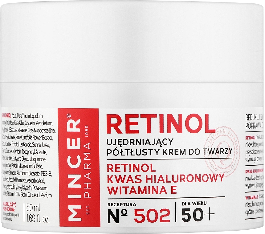 Укрепляющий крем для лица 50+ - Mincer Pharma Retinol № 502