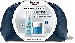 Парфумерія, косметика Набір - Eucerin Hyaluron-Filler 3x Effect Booster (f/serum/30ml + n/cr/50ml + pouch)