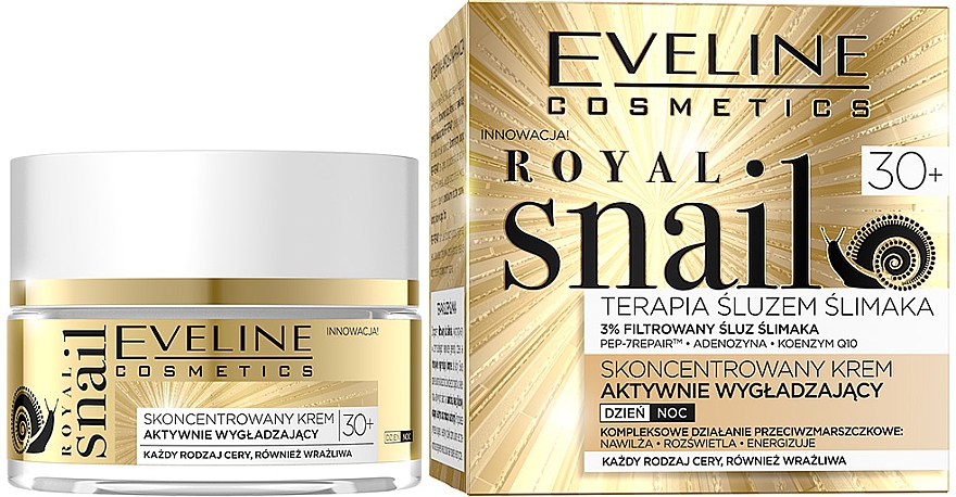 Крем для обличчя - Eveline Cosmetics Royal Snail 30+