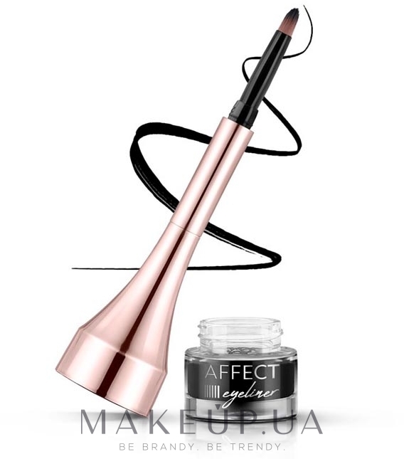 Гелева підводка для очей - Affect Cosmetics Gel Eyeliner Simple Lines — фото Black