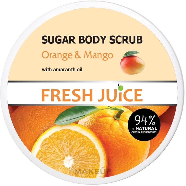 Цукровий скраб для тіла - Fresh Juice Orange and Mango — фото 225ml
