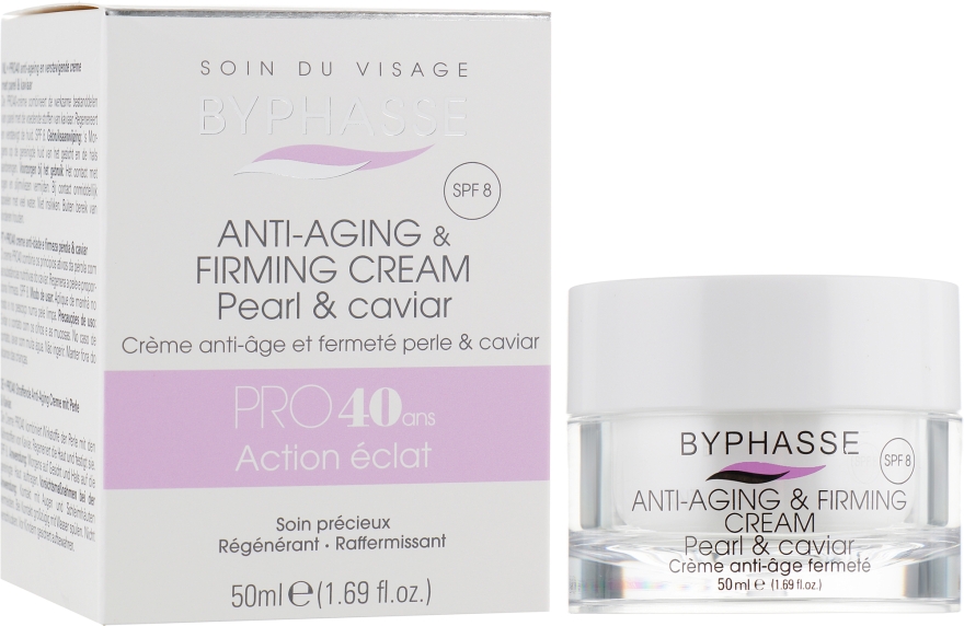 Крем проти старіння 40+ - Byphasse Anti-aging Cream Pro40 Years Pearl And Cavia