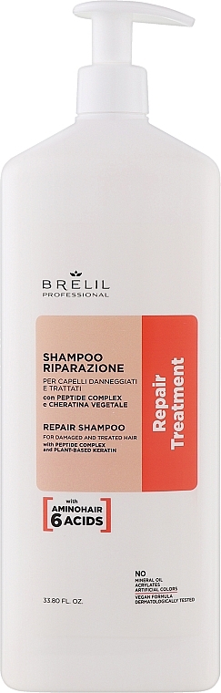 Восстанавливающий шампунь для волос - Brelil Repair Treatment Repair Shampoo — фото N2