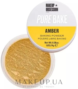 Матирующая рассыпчатая пудра - Makeup Obsession Pure Bake Baking Powder — фото Amber