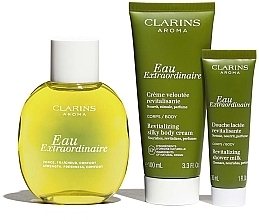 Clarins Clarins Eau Extraordinaire - Набор (edt/100ml + b/lot/100ml + sh/gel/30ml + pouch) — фото N2