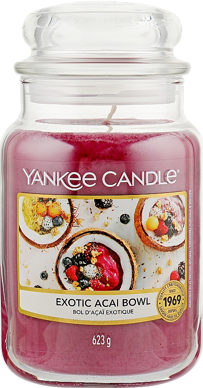 Ароматическая свеча в банке - Yankee Candle Exotic Acai — фото N1