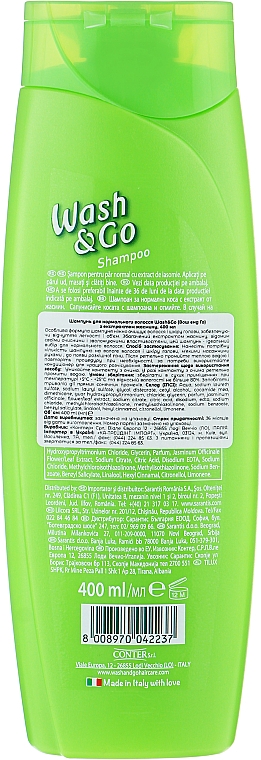 Шампунь для нормальных волос с экстрактом жасмина - Wash&Go — фото N2