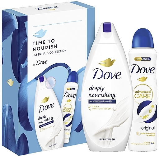 Набор - Dove Essentials Collection (sh/gel/250ml + deo/150ml) — фото N1