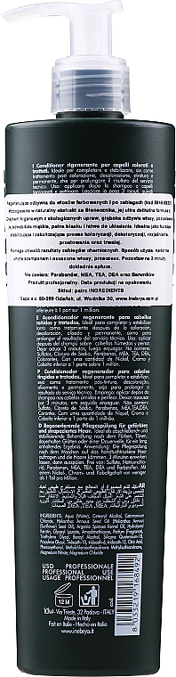 Регенерирующий кондиционер для окрашенных волос - Inebrya Green Ice Cream Post-Treatment Conditioner — фото N2