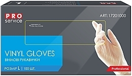 Перчатки виниловые, размер L - PRO service Professional — фото N1
