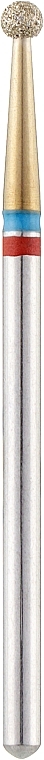 Фреза алмазная золотая "DUO. Шар" с двойным напылением, диаметр 2,5 мм - Divia DF001D-25-BR — фото N1