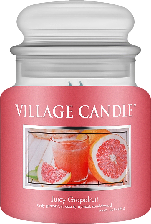 Ароматическая свеча в банке "Сочный грейпфрут" - Village Candle Juicy Grapefruit — фото N3
