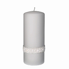 Парфумерія, косметика Декоративна свічка 7х10 см, сіра - Artman Crystal Pearl