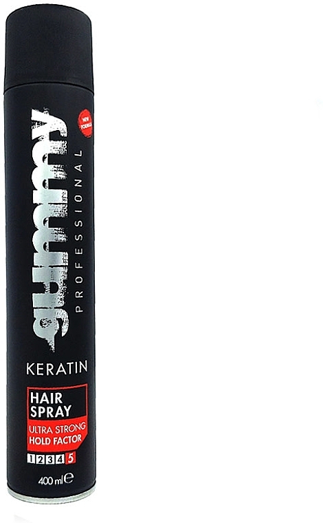 Лак для волосся - Gummy Keratin Hair Spray Ultra Hold Factor — фото N1