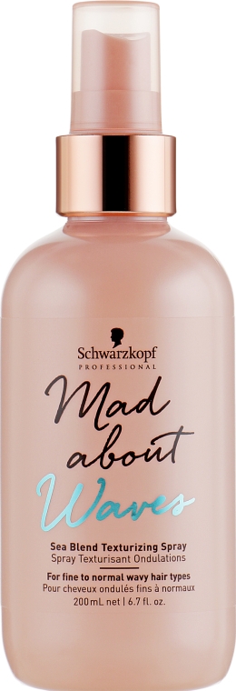 Текстурувальний спрей для об'єму хвилястого волосся - Schwarzkopf Professional Mad About Waves Sea Blend Texturizing Spray