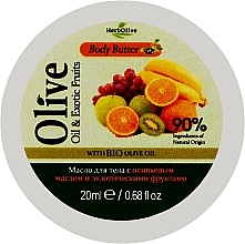 Олія для тіла з екстрактом екзотичних фруктів - Madis HerbOlive Olive Oil & Exotic Fruits Body Butter (міні) — фото N1
