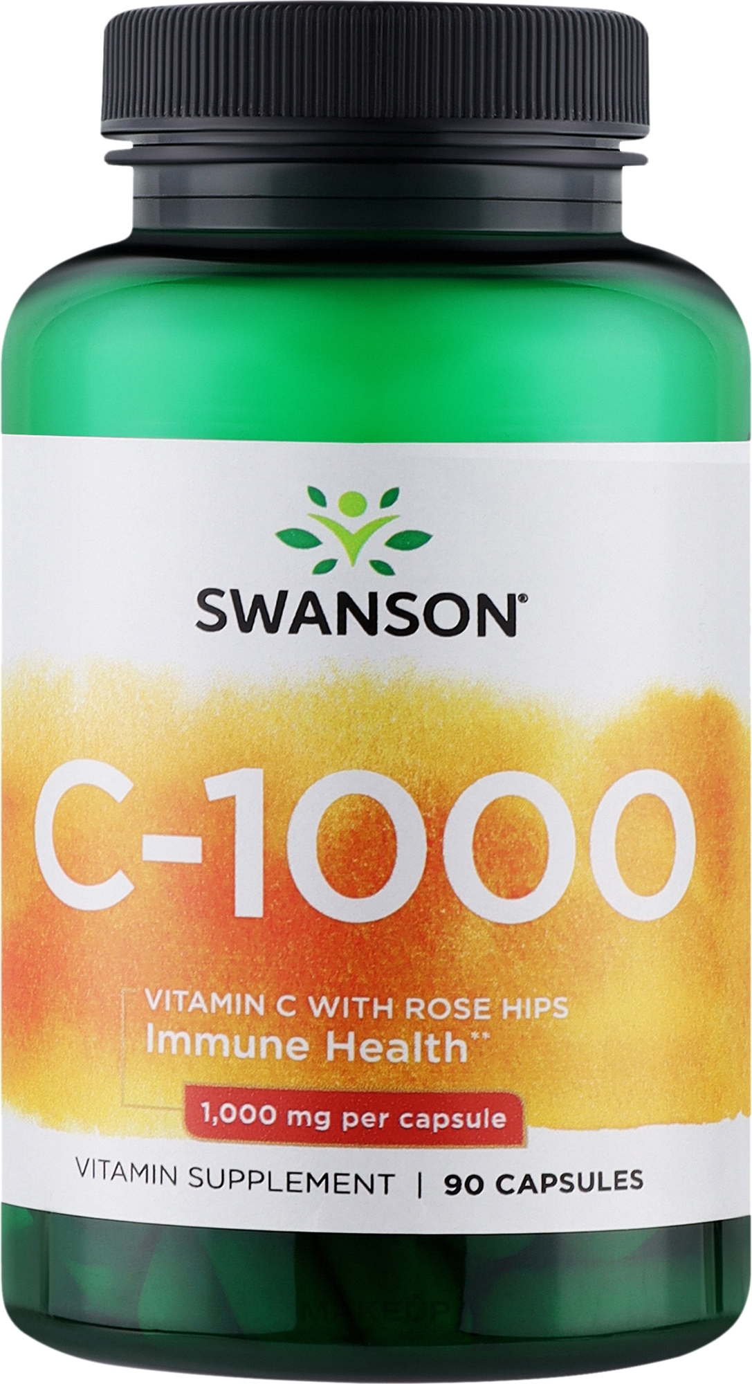 Харчова добавка "Вітамін С із плодами шипшини", 1000 мг - Swanson Vitamin C With Rose Hips Extract — фото 90шт