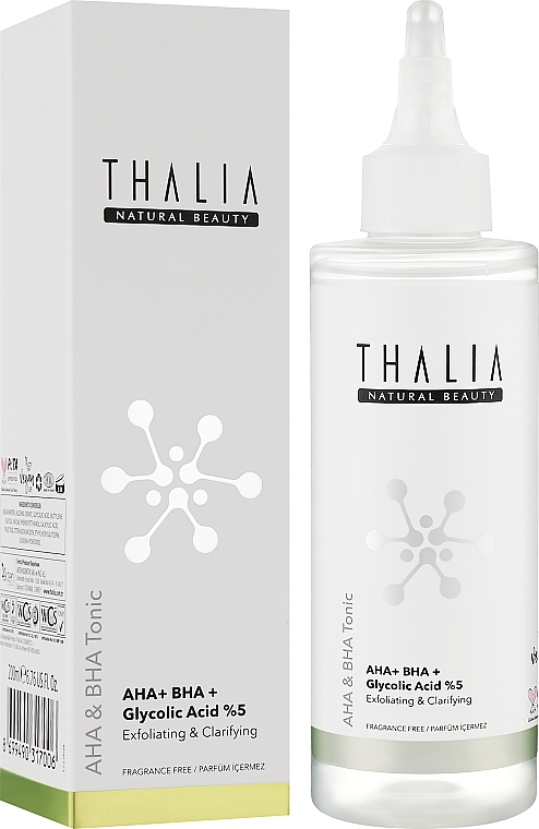 Активный тоник с кислотами для очищения кожи лица - Thalia AHA+BHA Tonic — фото N2