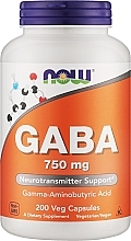 Капсулы GABA 750 мг - Now Foods GABA 750 mg  — фото N2