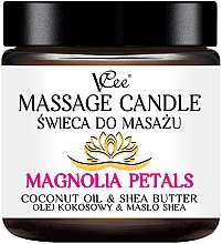 Парфумерія, косметика Масажна свічка з ароматом квітки магнолії - VCee Massage Candle Magnolia Petals Coconut Oil & Shea Butter