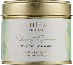 Духи, Парфюмерия, косметика Свеча в жестяной баночке - Shifa Aromas Candle Tins Secret Garden