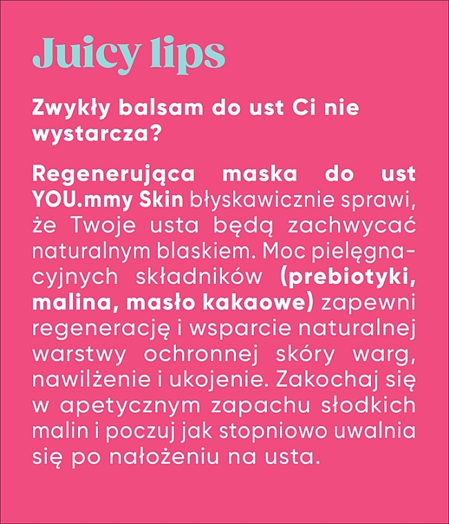 Восстанавливающая маска для губ - AA You.mmy Skin Raspberry Zen — фото N3