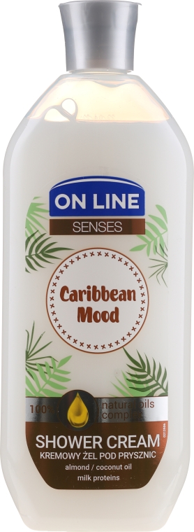 Кремовый гель для душа «Карибское настроение» - On Line Caribbean Mood Shower Cream — фото N1