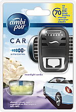 Набор для ароматизации автомобиля "Лунная ваниль" - Ambi Pur (freshener/1szt + refill/7ml) — фото N1