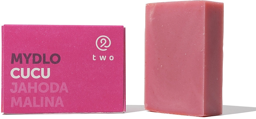 Тверде мило малиново-полуничне - Two Cosmetics Cucu Solid Soap with Shea Butter — фото N1