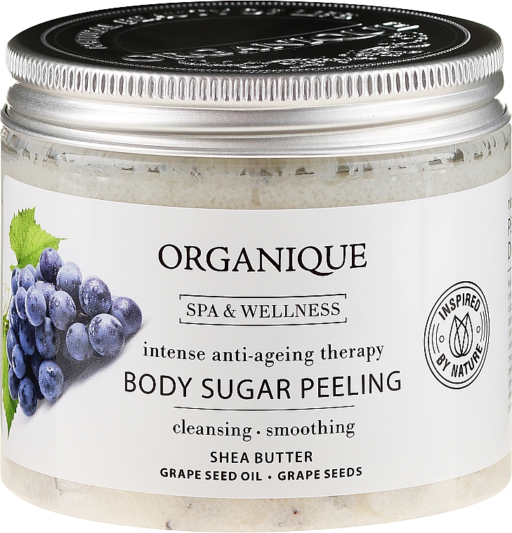Антивіковий цукровий пілінг для тіла - Organique Spa Therapies Grape Sugar Peeling — фото N1