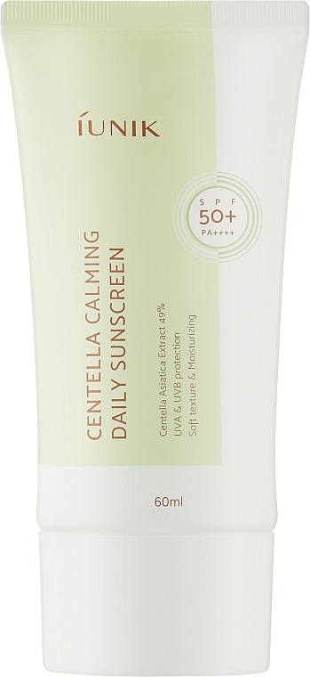 УЦІНКА Сонцезахисний крем з екстрактом центели - Iunik Centella Calming Daily Sunscreen SPF50+ * — фото N2