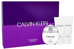 Парфумерія, косметика Calvin Klein Obsessed For Women - Набір (edp/100ml + b/lot/100ml + sh/gel/100ml)