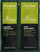 Набор - Oyster Cosmetics Cannabis Green Lab (sh/10ml + mask/15ml) — фото N1