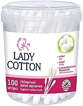 Духи, Парфюмерия, косметика Ватные палочки в банке, 100шт - Lady Cotton