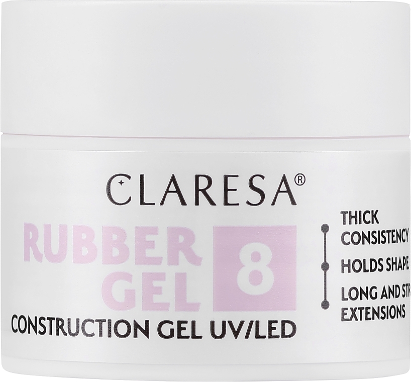 Гель для наращивания ногтей, 12 г - Claresa Rubber Gel — фото N1