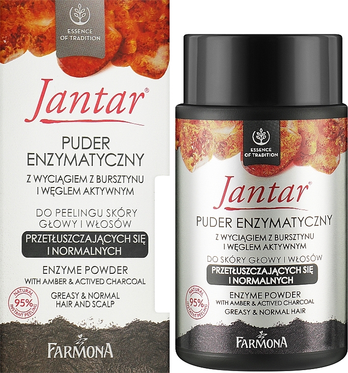 Пудра з екстрактом бурштину й деревним вугіллям для шкіри голови й волосся - Farmona Jantar Powder — фото N2
