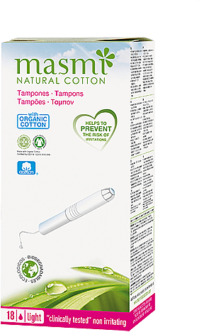 Тампоны с аппликатором, 18 шт - Masmi Natural Cotton Light — фото N1