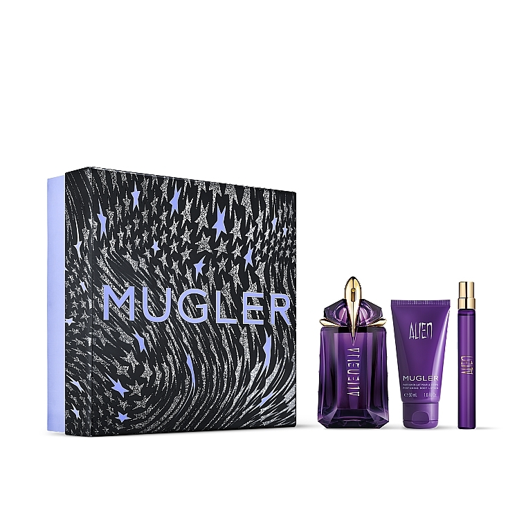 Mugler Alien - Набор (edp/60ml + edp/10ml + b/lot/50ml) — фото N1